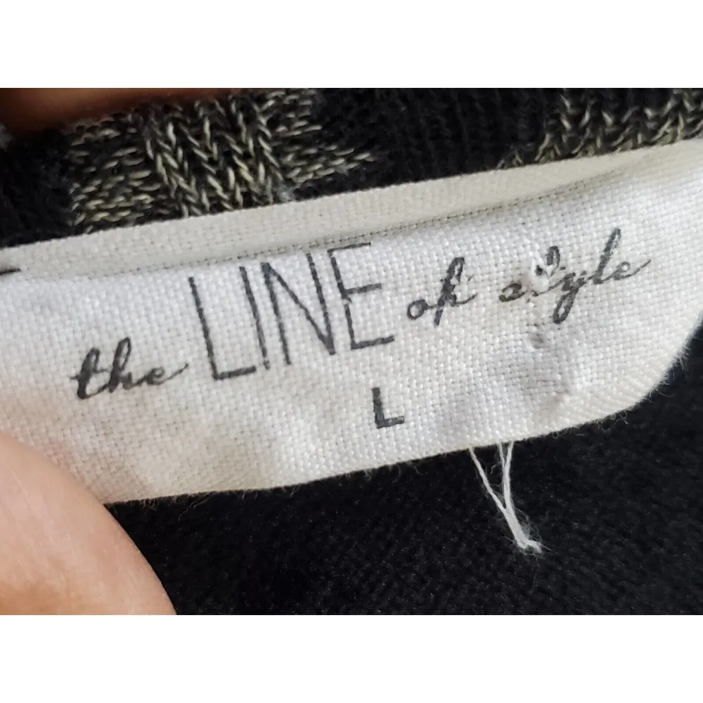 The Line of Style Women's Gray Floral Scoop Neck Long Sleeve Knee Length Dress L Size L - Image 8