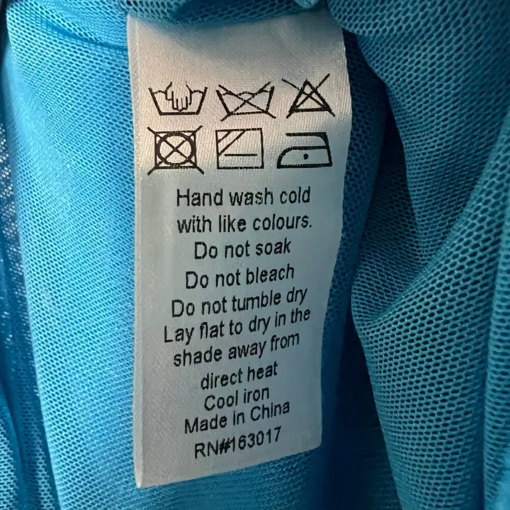 Lioness The Goddess Crop Top Womens S Blue One Shoulder Ruched Going Out Glam - Image 6