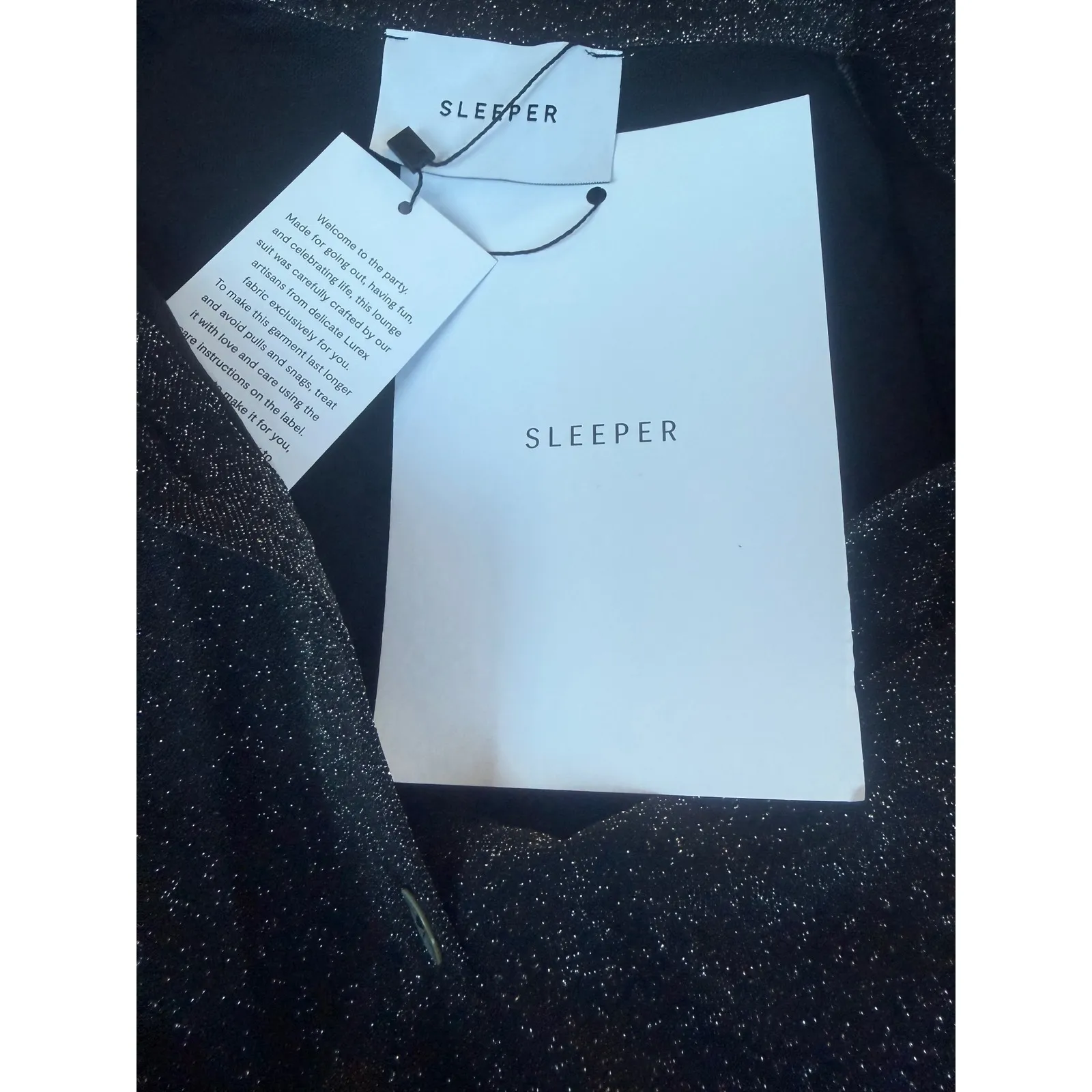 Sleeper Cosmos Metallic Stretch Lounge Set – Black Size Small NWT - Image 8