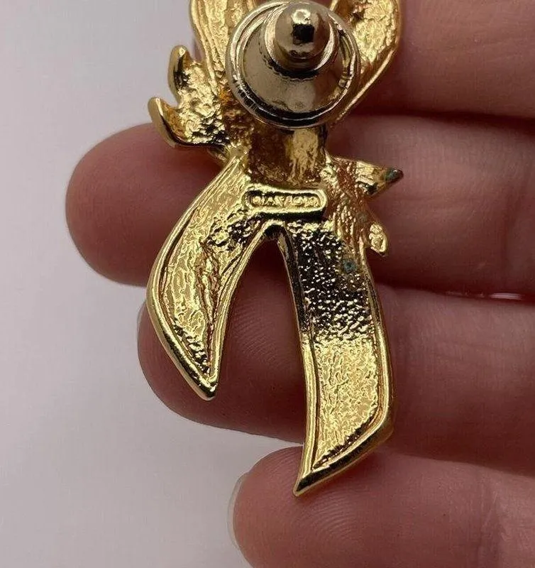 Signed AVON Heart Breast Cancer Awareness Ribbon Tack Pin Brooch Pink - Image 7