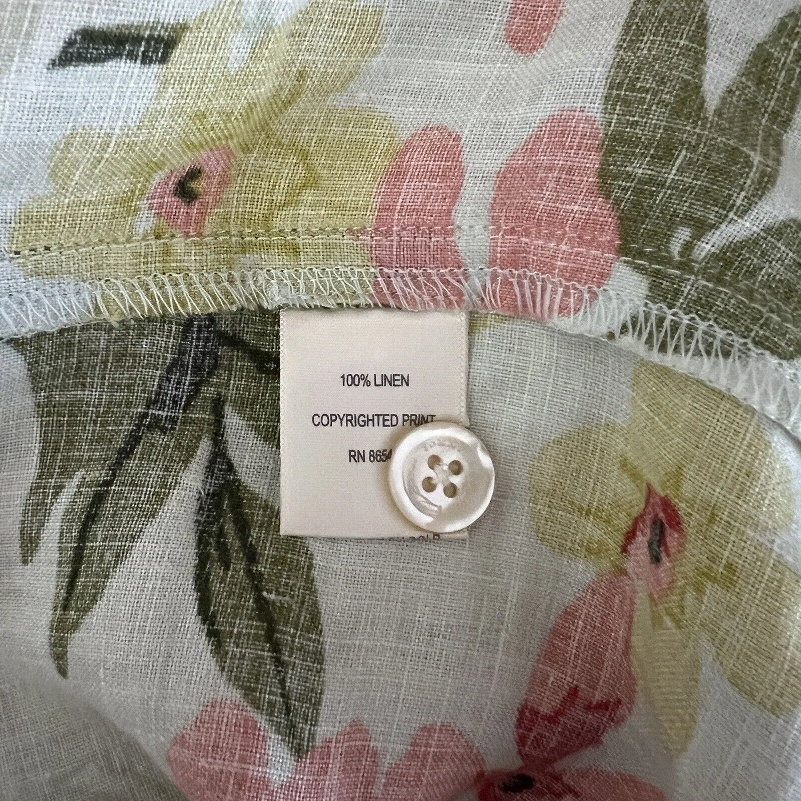 Tommy Bahama Skirt Womens 10 White Pink Floral Tropical Linen Relax‎ Colorful - Image 6