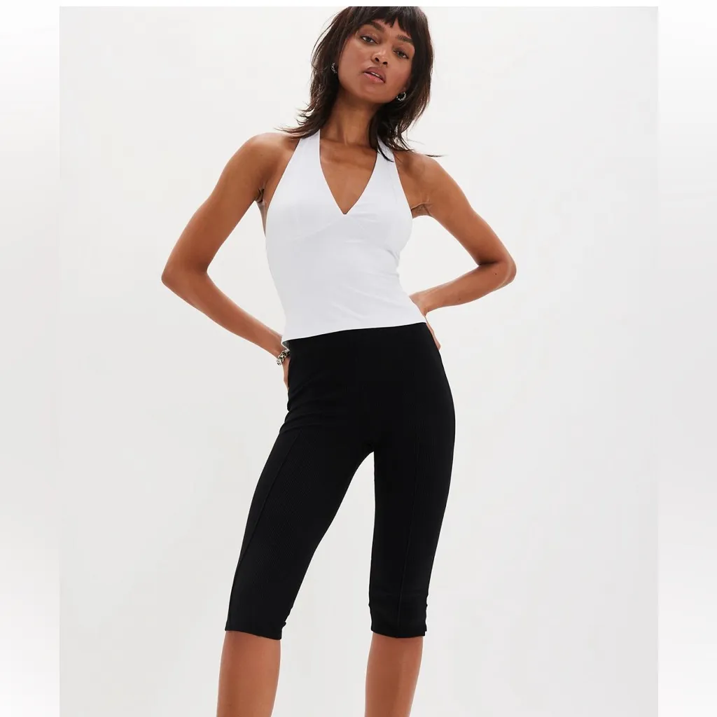 Free People Still Here‎ White Halter Cami Top Size M - Image 3