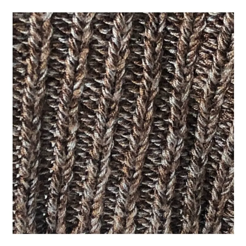 Corbin Collection 100% Silk Turtleneck Sweater Medium Brown Blue Luxury - Image 10