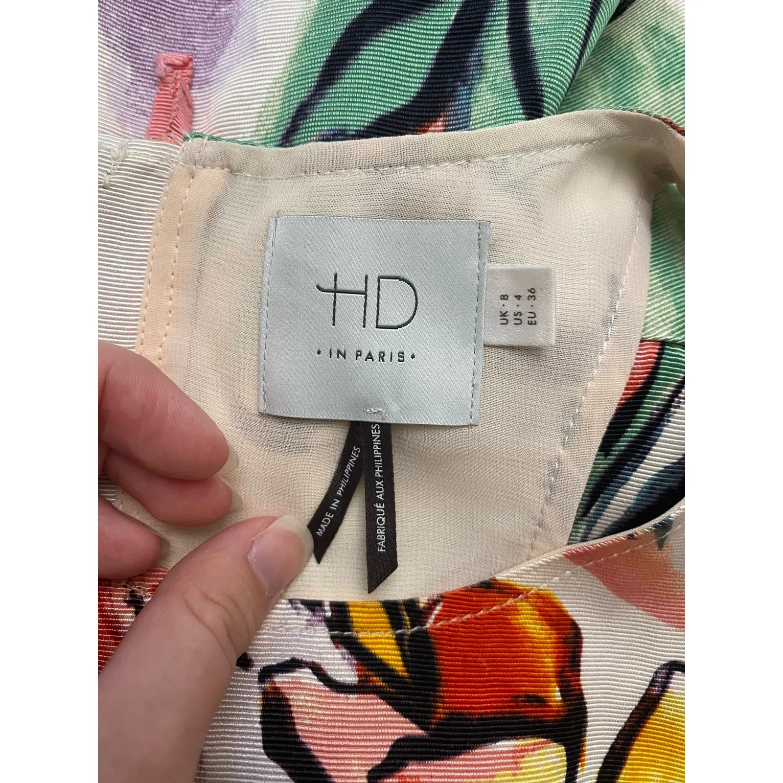 Anthropologie HD‎ In Paris Lucille Peplum Blouse Womens Size 4 Floral - Image 2