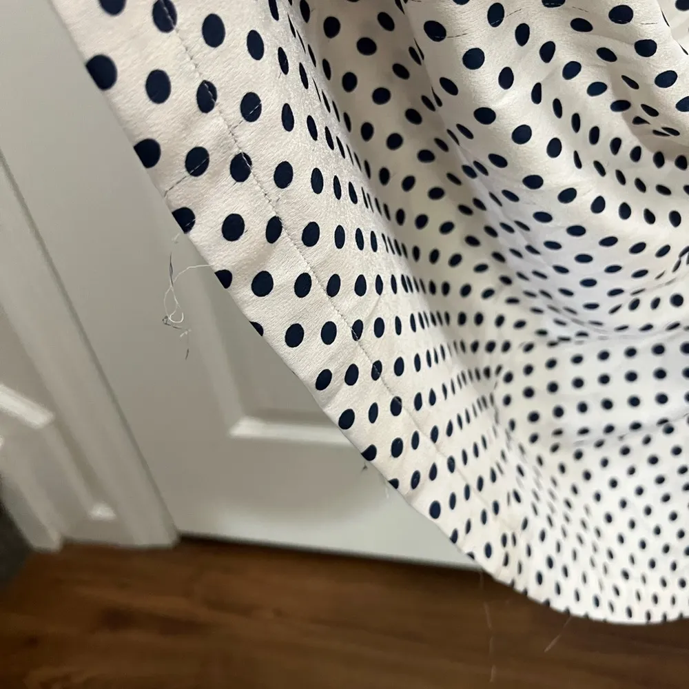 ALEXACHUNG Ivory Polka Dot Scallop Paneled Dress Size 12 US $470 - Image 6