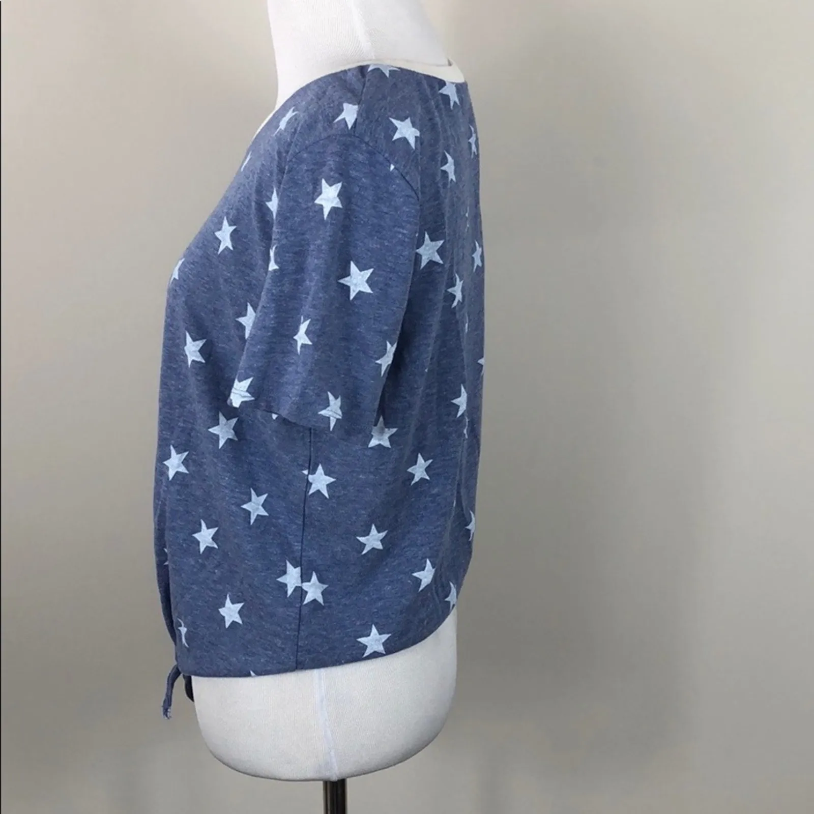 Alternative Star Top Patterned Blue Tie Front - Image 5