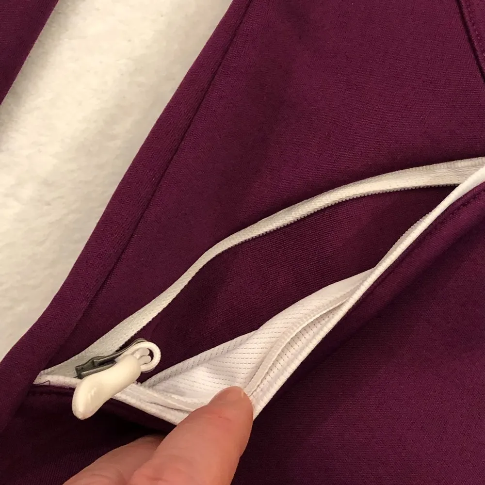 Under Armour Loose Fit Plum Purple Tennis Track Full Zip Eagle Jacket Womens M. - Image 4