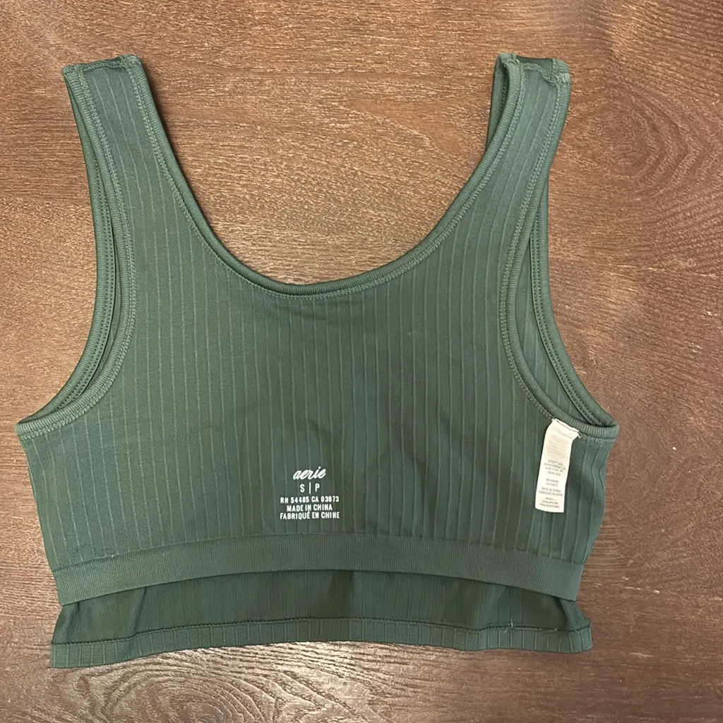 Aerie Dark Green Ribbed Top - Image 5