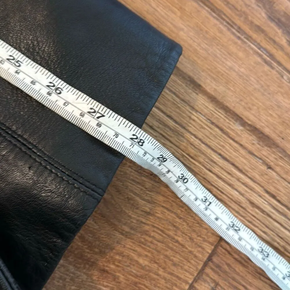 Nine West Vintage 100% genuine leather zip front jacket M - Image 6