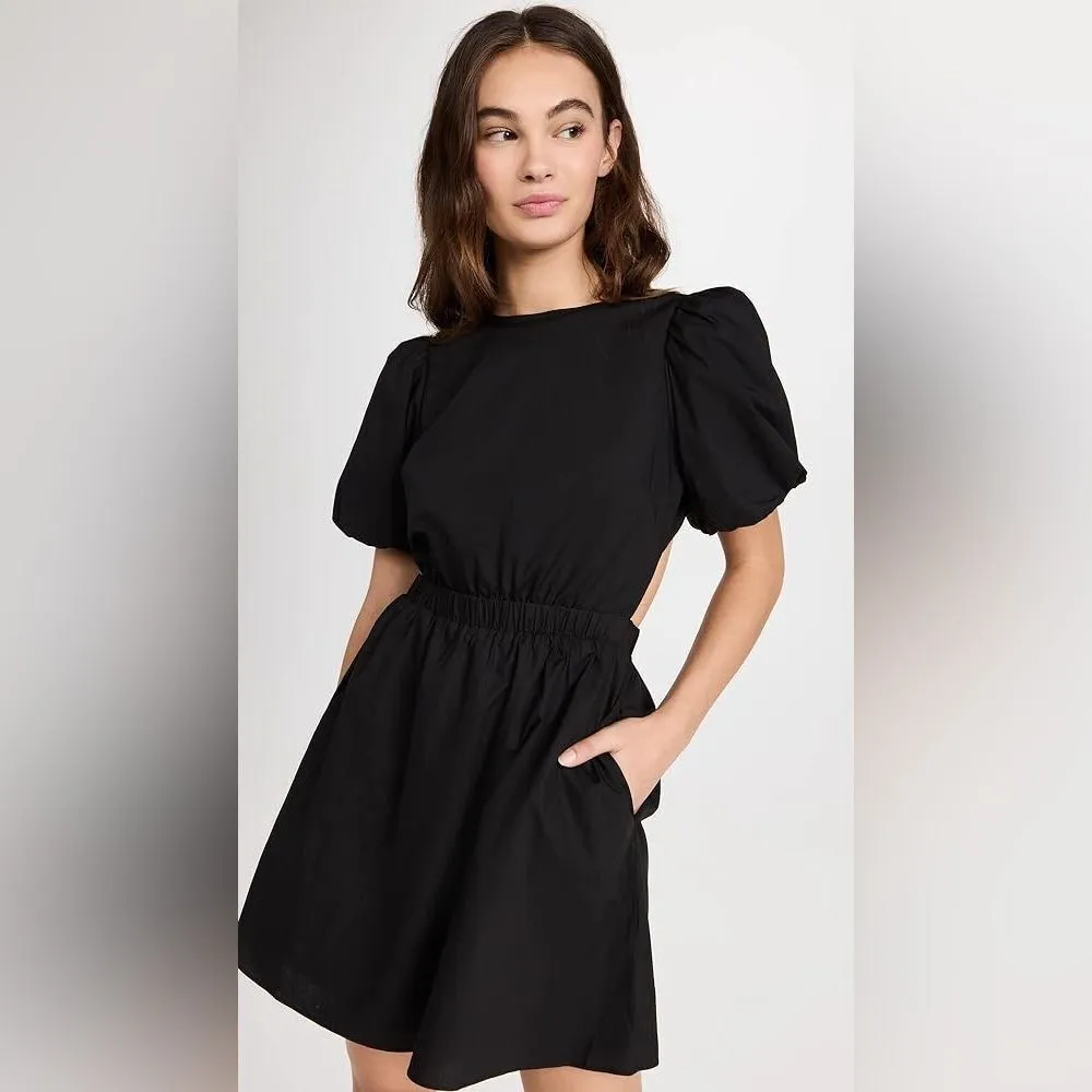 English Factory Little Black‎ Cut-Out Poplin Mini Dress Pockets Size - Image 4