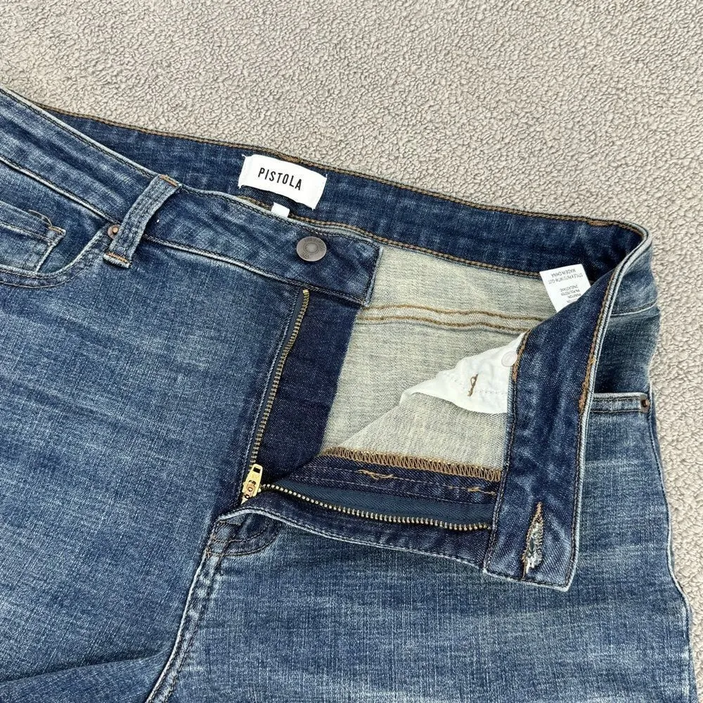 Pistola High Rise Raw Hem Skinny Jeans Blue Size 31‎ P6731MTW GUT - Image 7