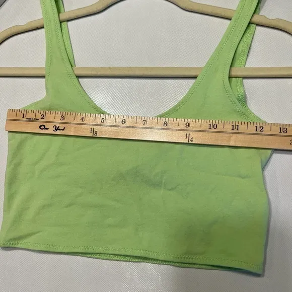 Topshop Crop Top Tank Top Sleeveless Casual Green Petite Size‎ 4 - Image 6