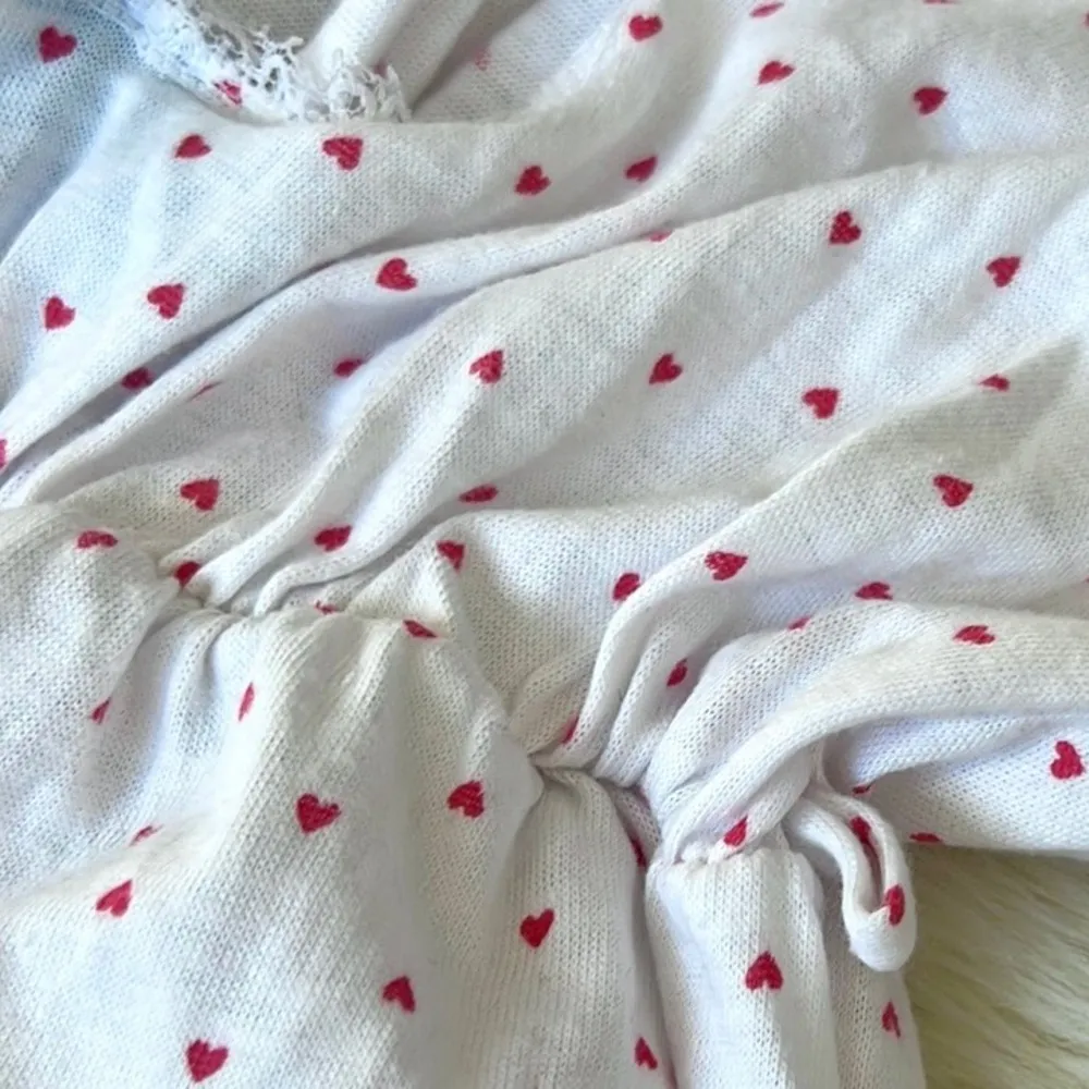 Vintage Heart Teddy Lingerie White Size M - Image 7