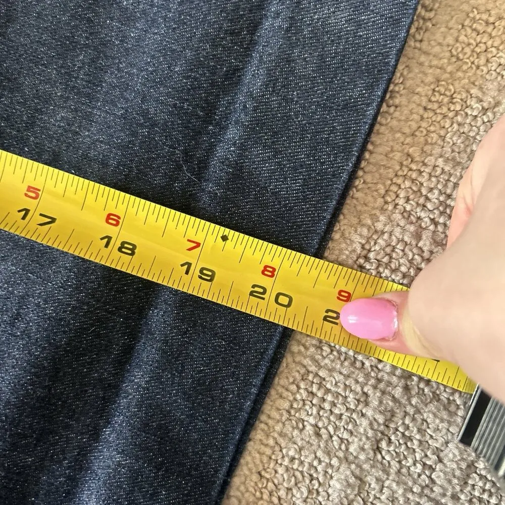 J Jill Womens Size 16 Petite Jean Skirt Dark Wash Stretch Side Zip Office Y2K - Image 3