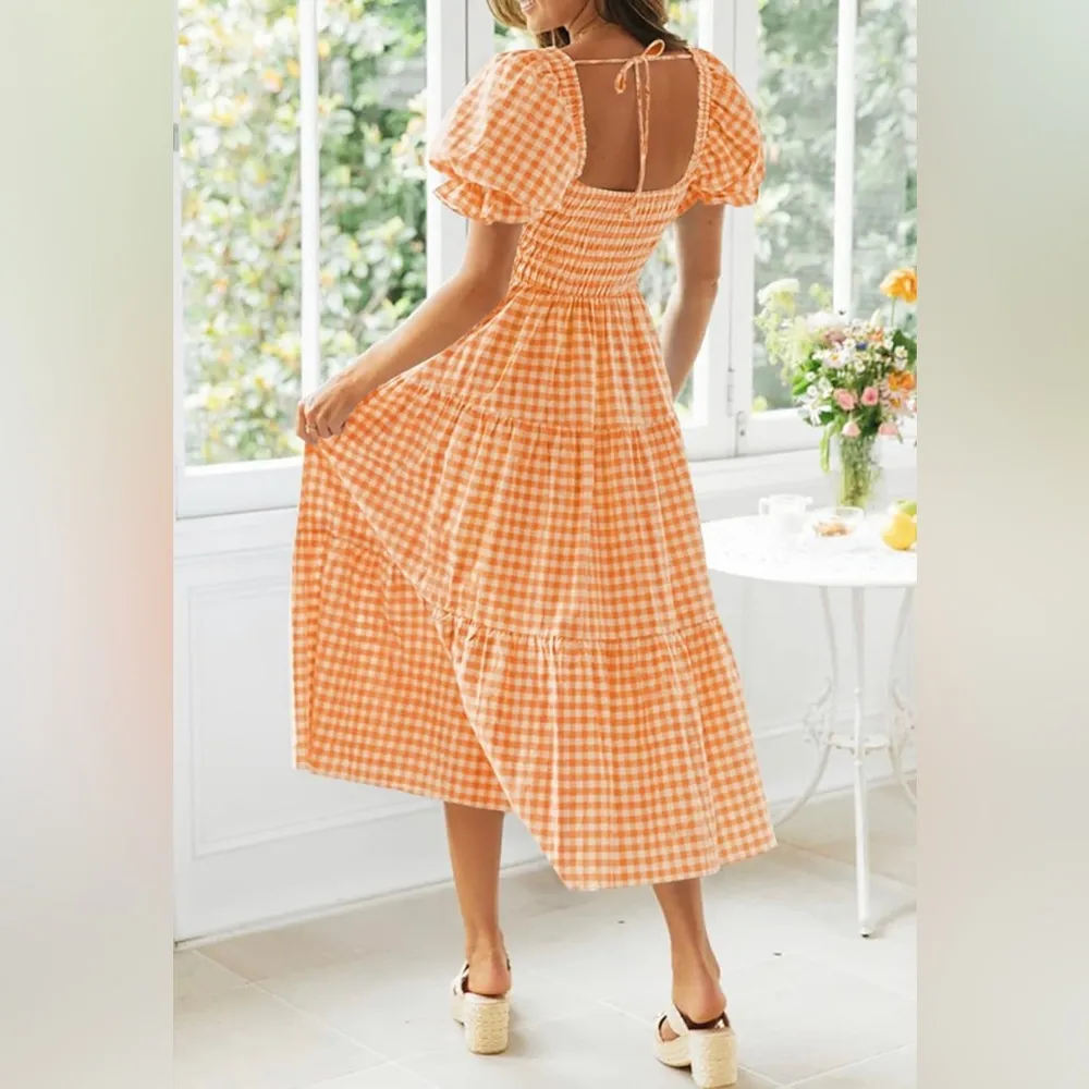 ZESICA Women's Bohemian Summer Midi Dress Size XL - Image 2