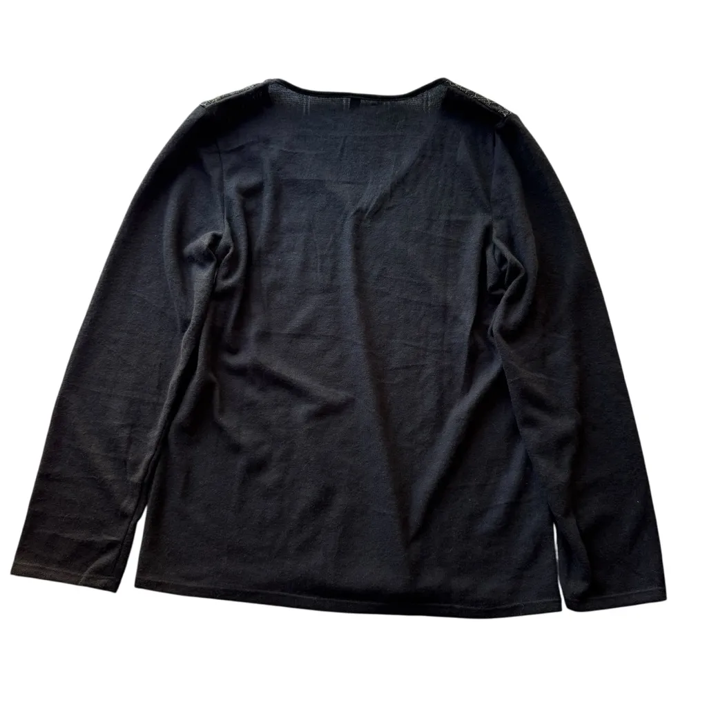 Vince Camuto Faye Long Sleeve Pullover & Pant Set Black Size Large Knit Sweater - Image 9