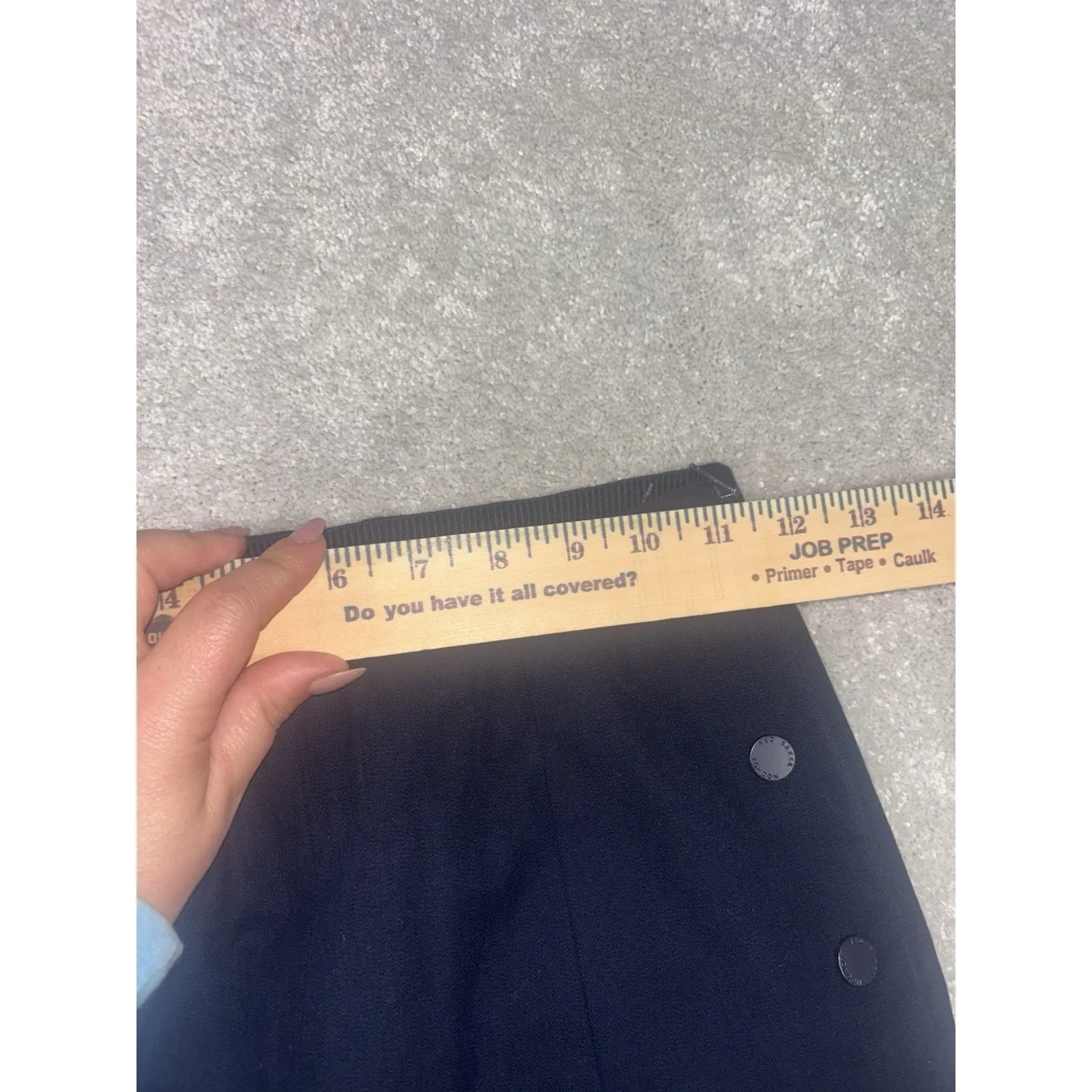 womens ted baker button accent navy dress pant trouser ponte size‎ 1 Slim Fit - Image 9