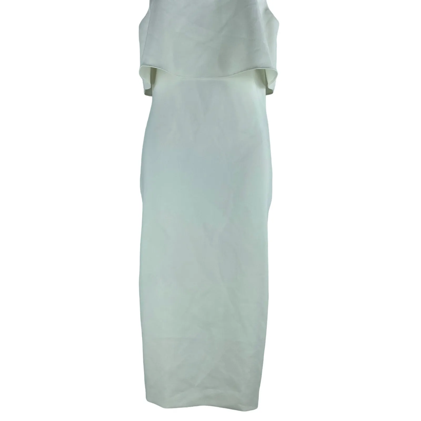 Likely Shayna Ruffle Overlay Cocktail Dress Knee Length White Size 10 - Image 5