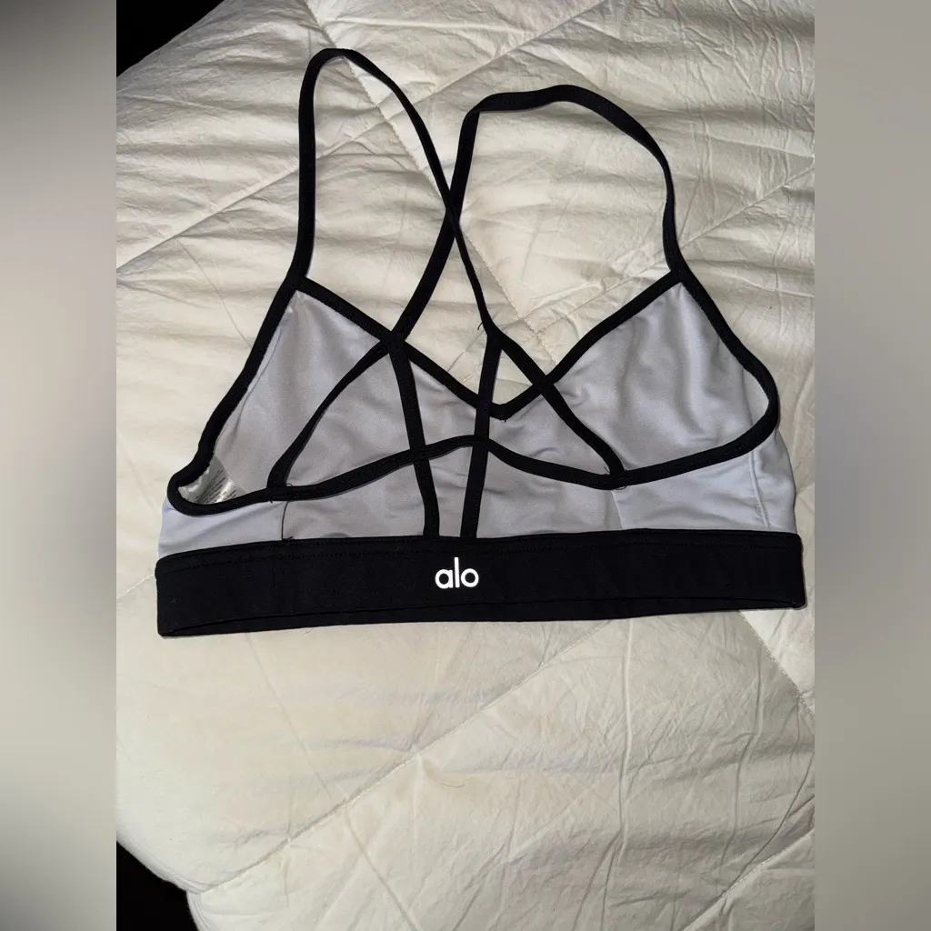 ALO Yoga Monochrome Strappy Sports Bra - Image 2