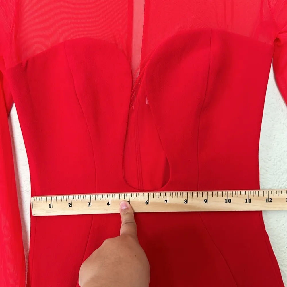 HOUSE OF CB 'Darcy' Scarlet Plunge Midi Dress NWOT size‎ XS NWOT $269 - Image 9