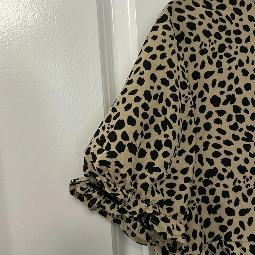 Leopard print babydoll top - Image 3