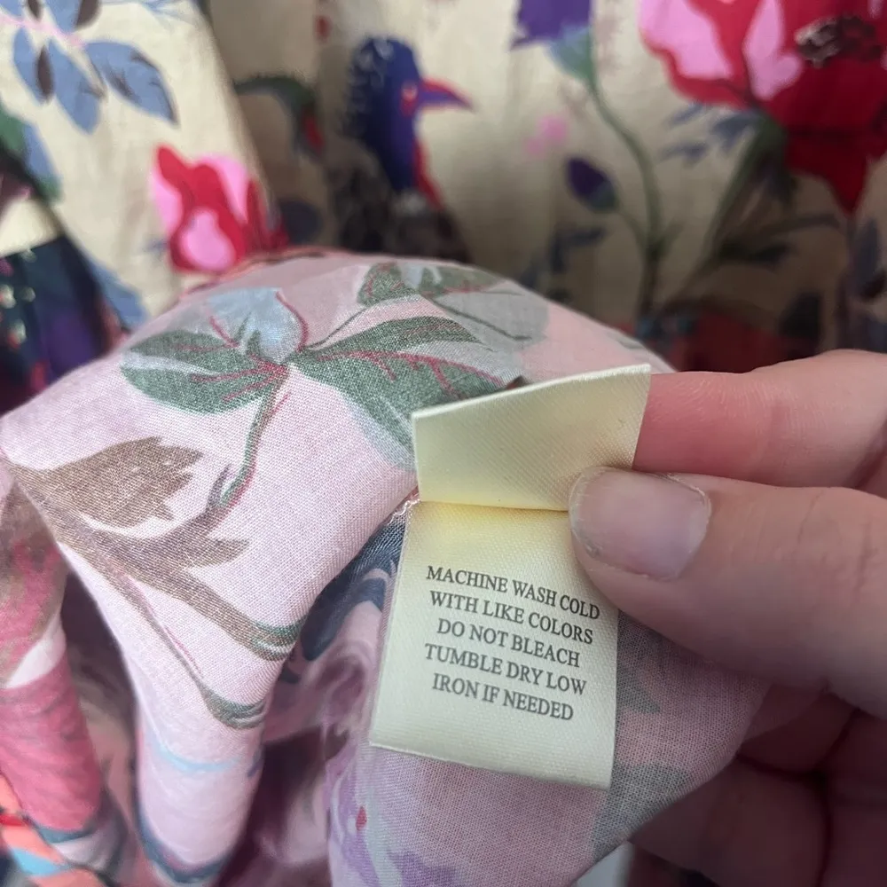 Dylan Anthropologie extra small multi-coloured midi tiered bird floral skirt - Image 8