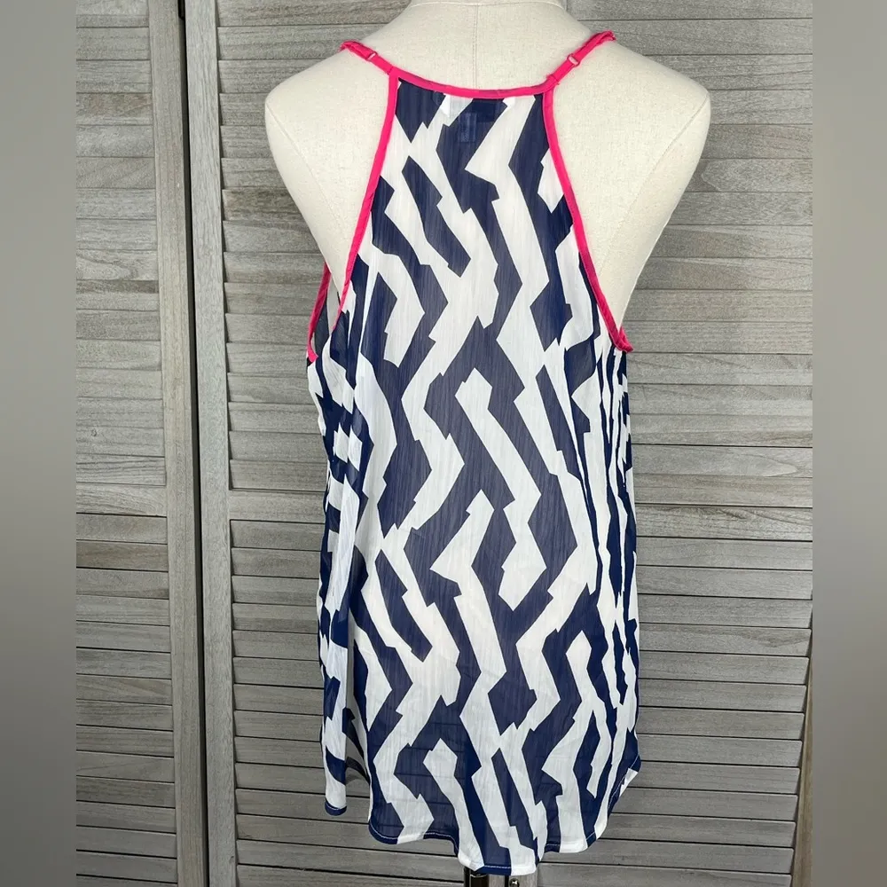 CHARMING CHARLIE Sheer Printed Cami Top-Large - Image 2