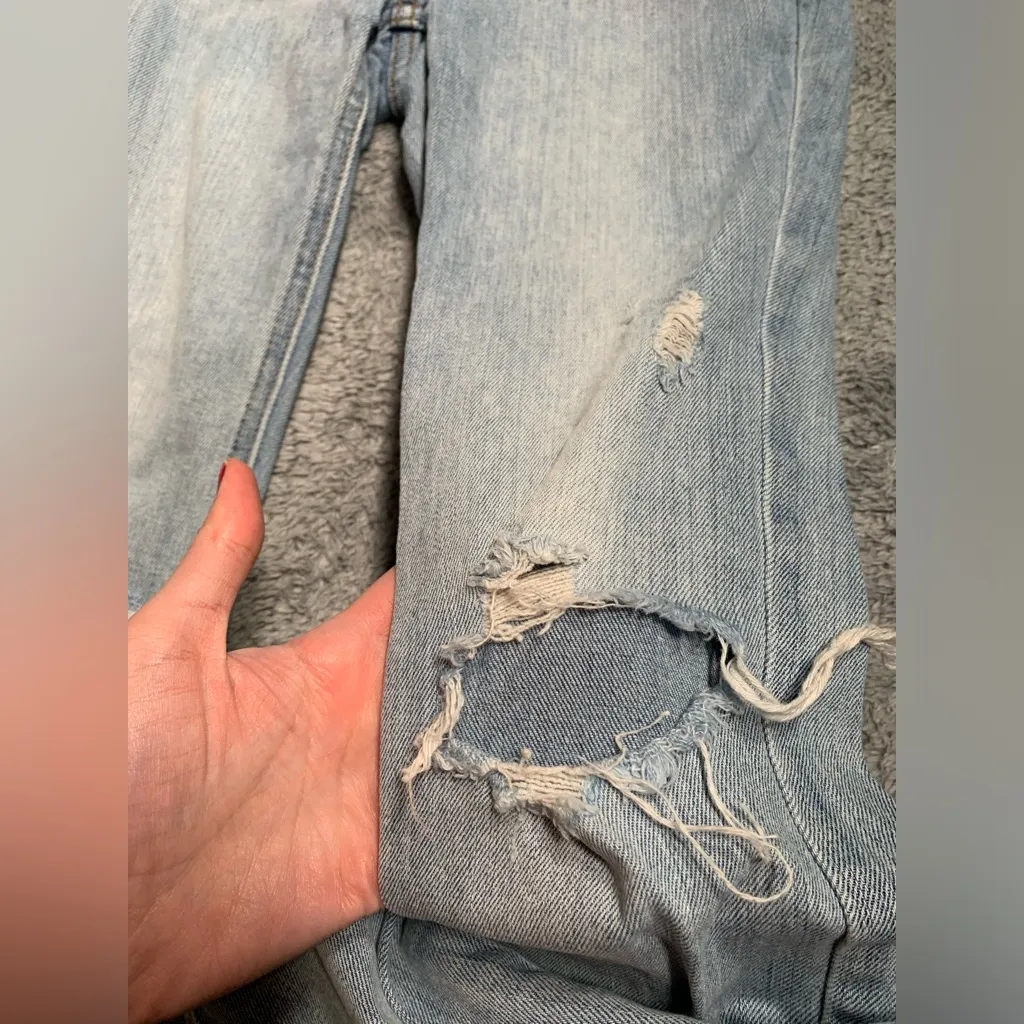 Elizabeth and James Distressed Light Blue high rise skinny ankle Jeans 0-25 - Image 3