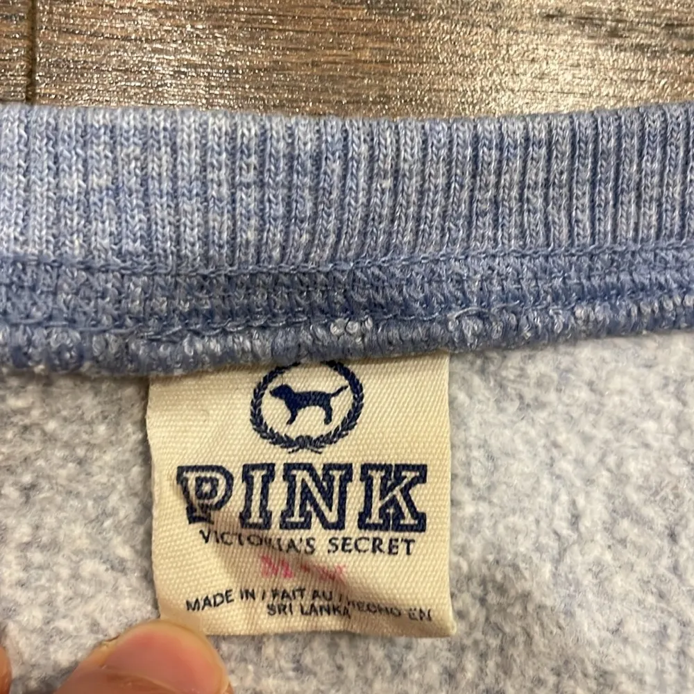 PINK Light Blue Crewneck Sweatshirt - Size M - Image 5