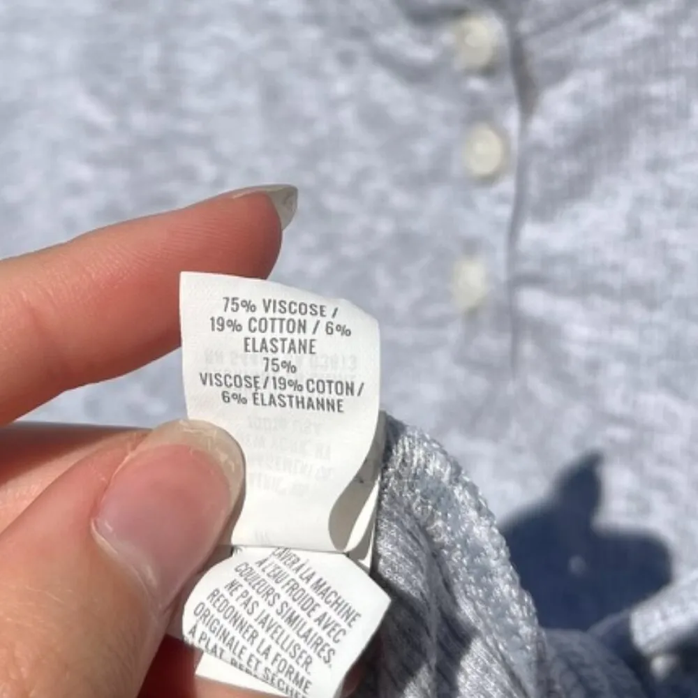 Aerie Gray Short Sleeve Bodysuit Women's Medium - Image 5