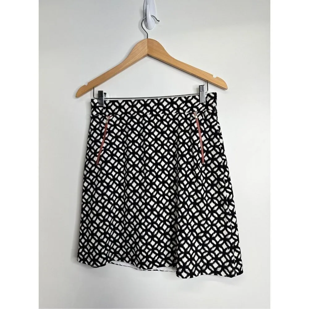 Le lis Skirt Womens Geometrical A-line Black/White‎ Mini Size Medium Petite - Image 3