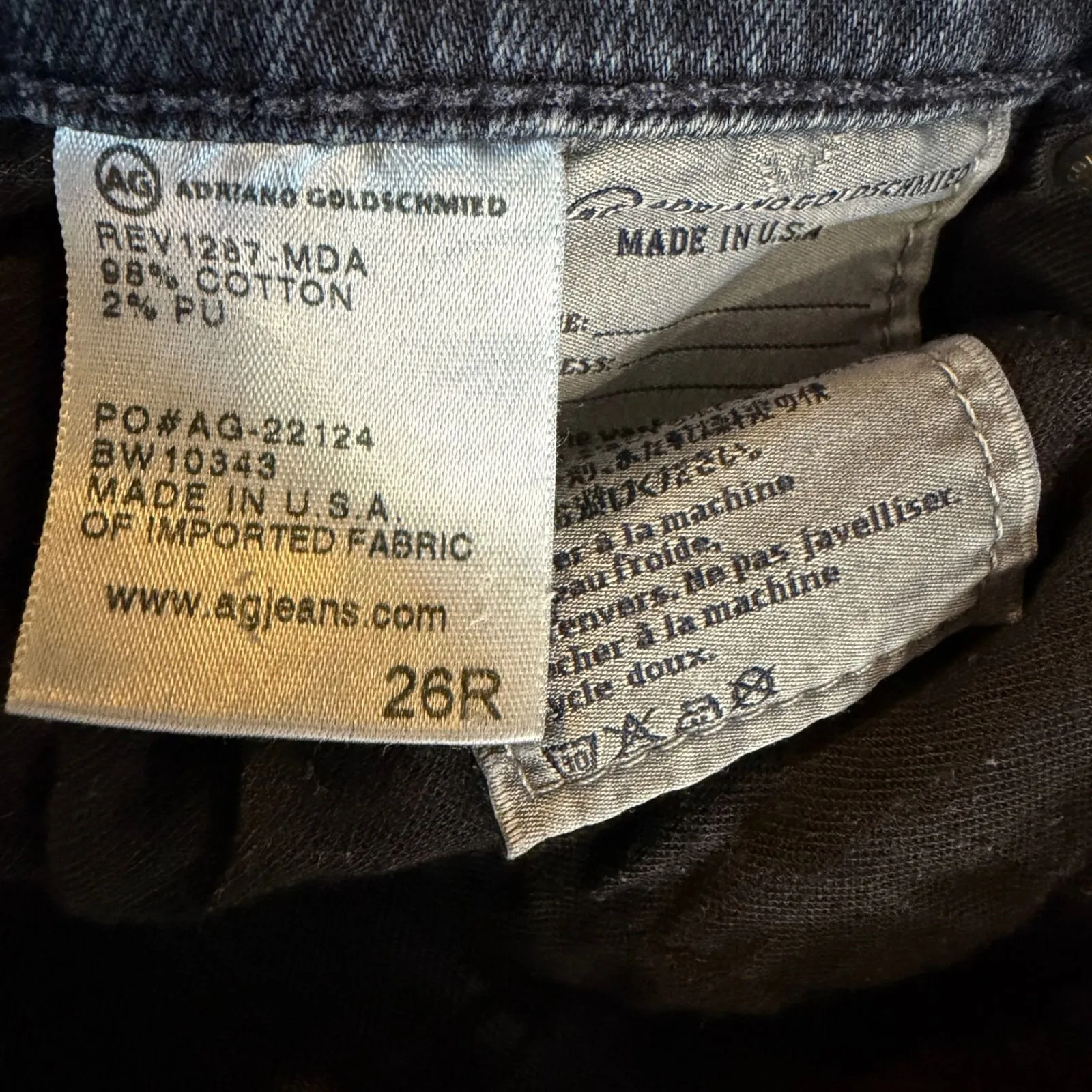 AG Adriano Goldschmied The Angelina Stretch Bootcut Jeans Dark Wash Womens 26R - Image 5