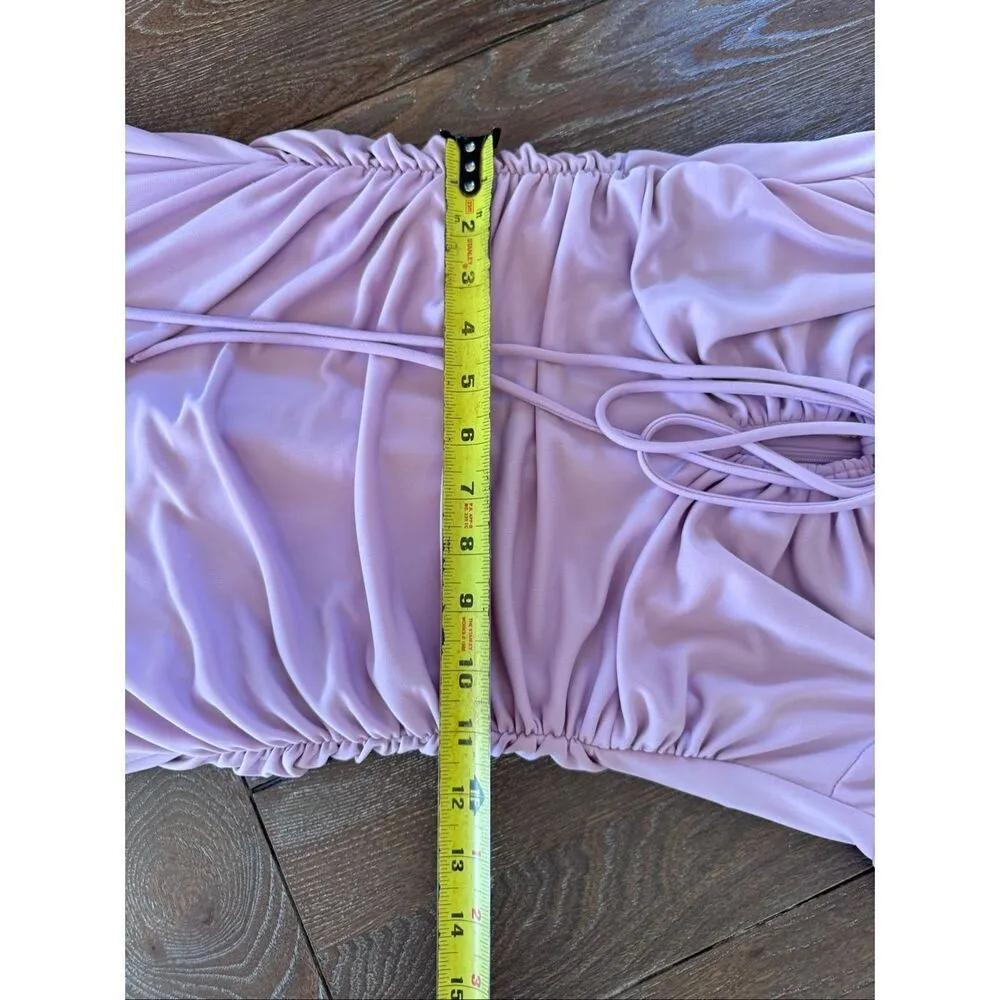 NWT Cinq a Sept Janis Square Neck Pale Iris Midi Dress Size 6 - Image 8