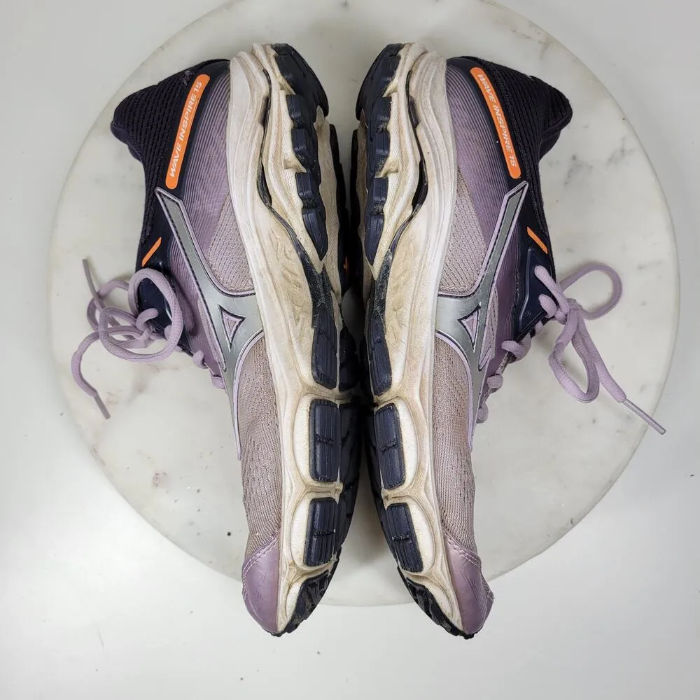 Mizuno Wave Inspire 15  Running Shoes Womens 10 Lavender Mesh Upper Athletic - Image 12