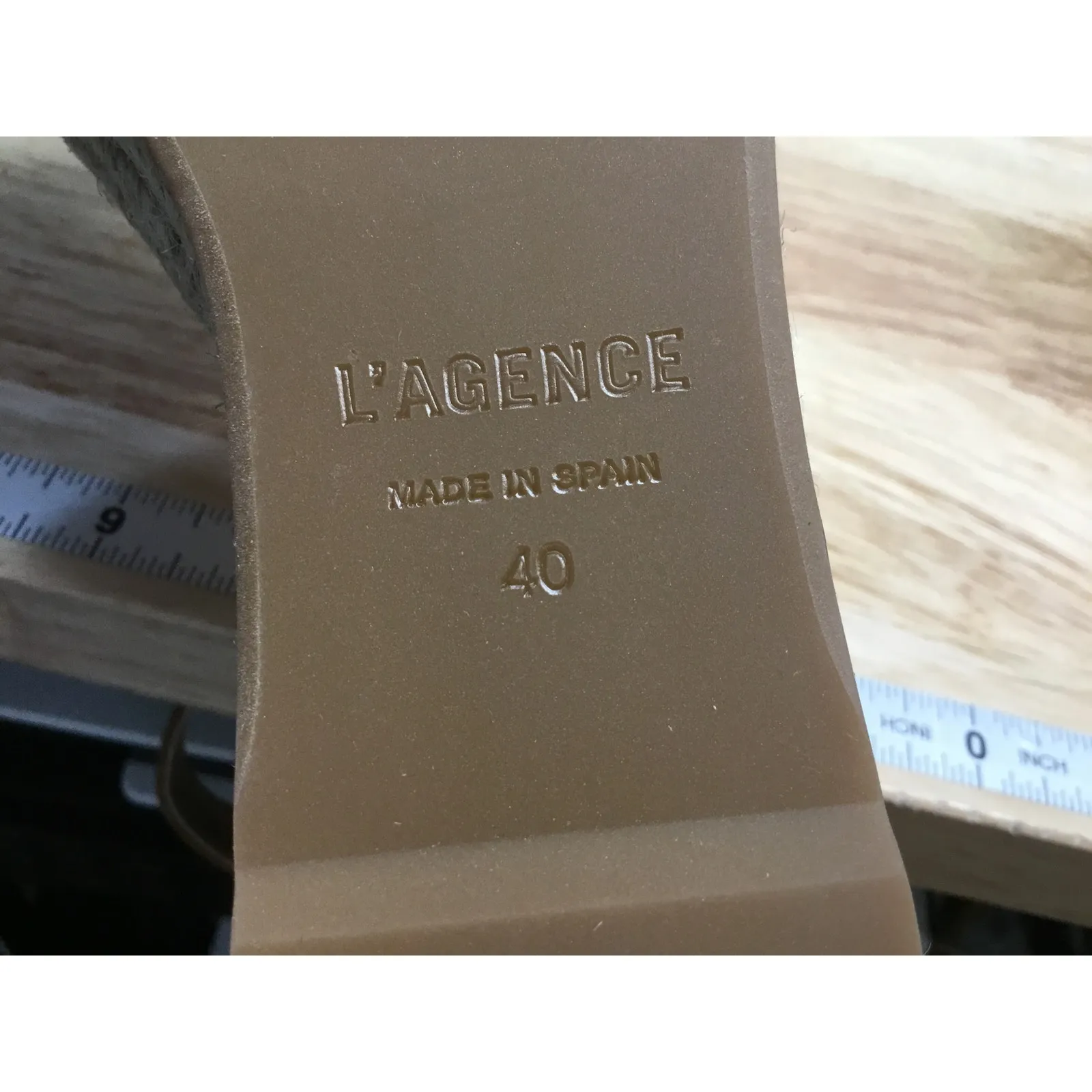 L'Agence Espadrille Wedge Sandals Women's 9.5 Brown Suede Ankle Strap Platform - Image 6