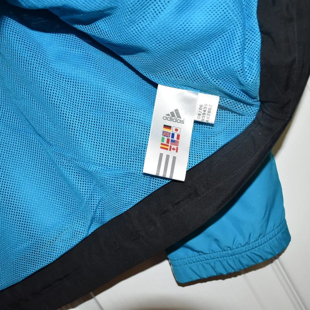 VINTAGE 2006 ADIDAS TRACK JACKET WOMEN'S LARGE,THREE STRIPE TURQUOISE - Image 10