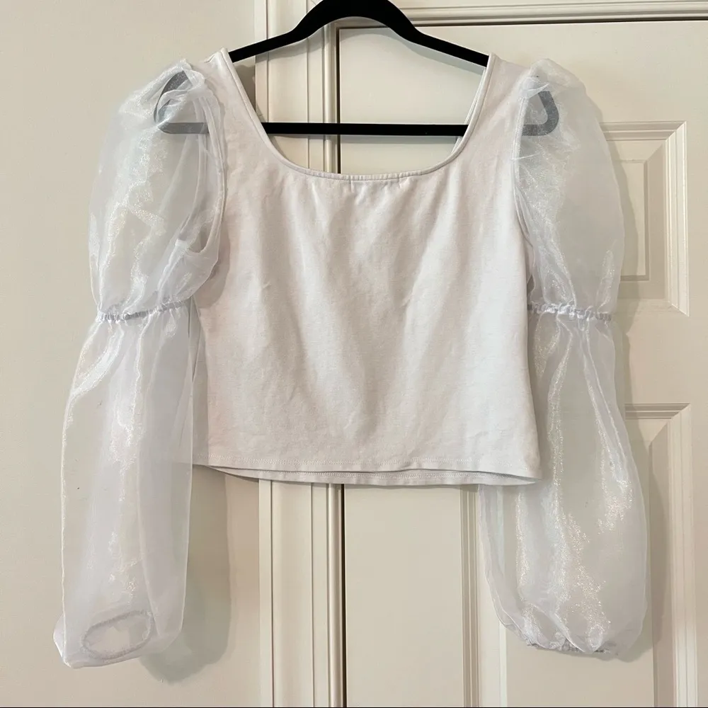 Louna Organza Sleeve Top Size L - Image 5