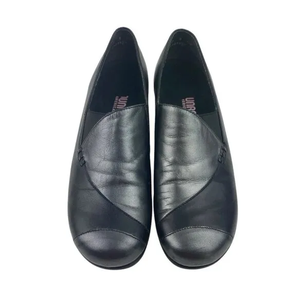 Munro American Comfort Shoes Womens Size 9N Black Leather Comfort Slip On Luxury - Image 2