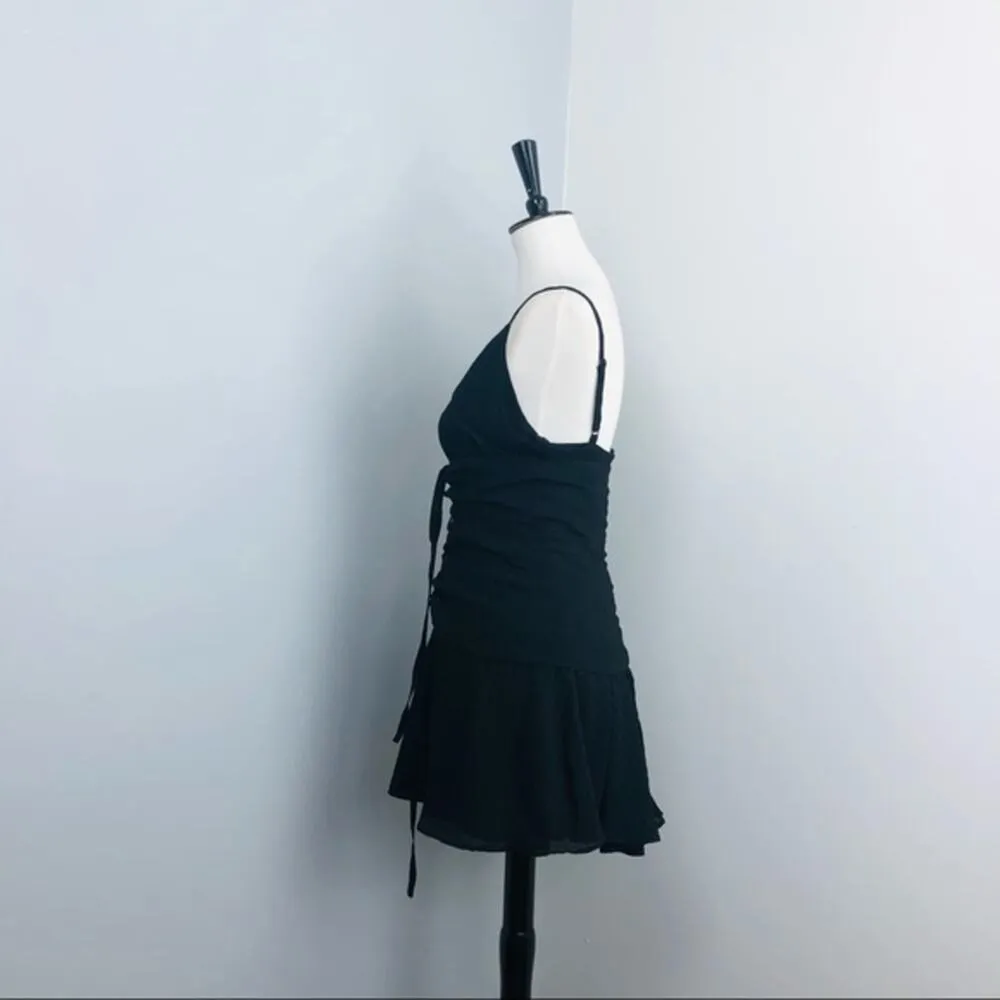 Revolve Lovers + Friends Black Pax Corset Waist Sleeveless Mini Dress Medium - Image 9