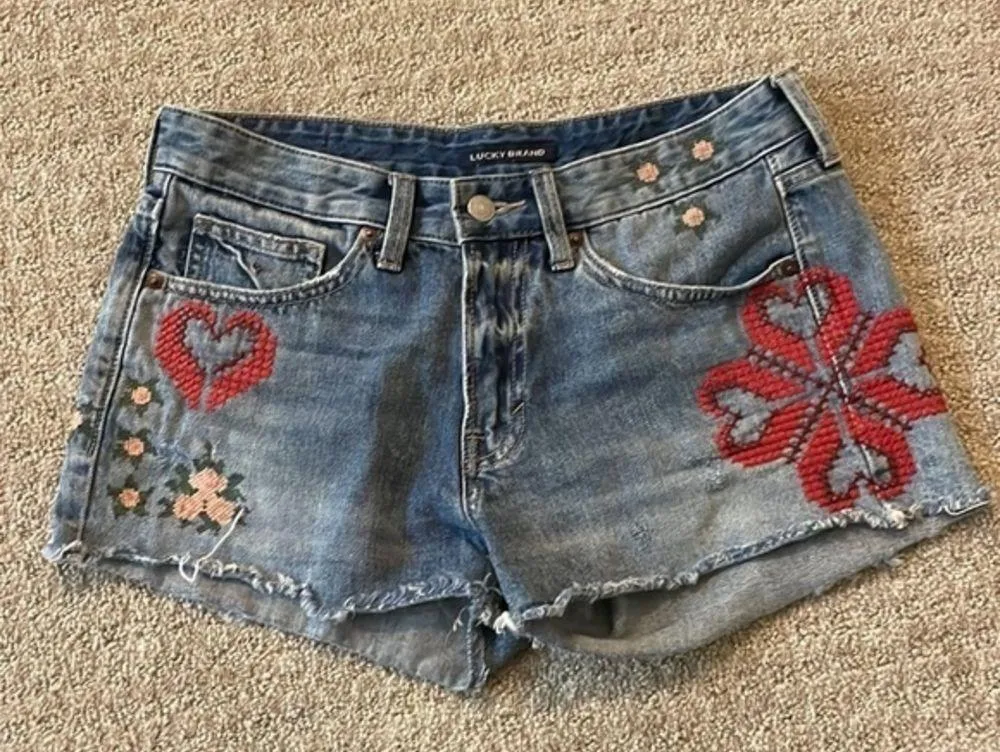 Lucky Brand Mid Rise Boy Denim Shorts - Image 4