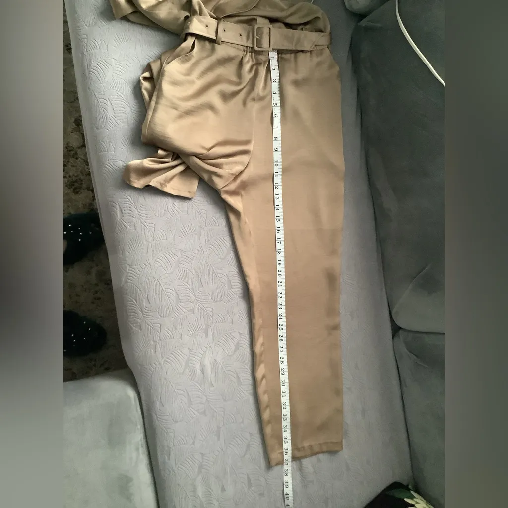 Dressy satin look jumpsuit 🌼🌼🌼 Gold Size 4 - Image 7