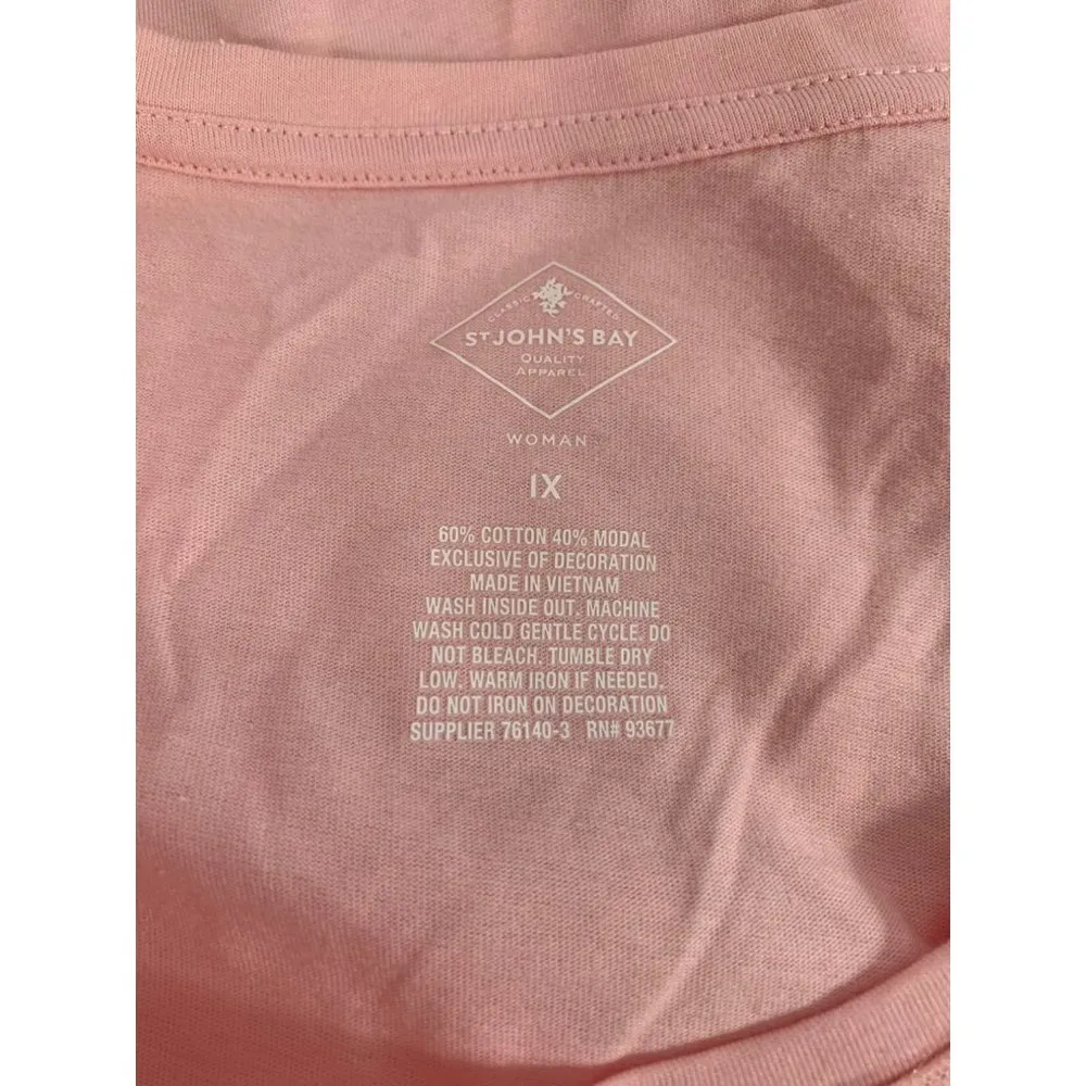 St. John's Bay Women's Light Pink Top - Image 4
