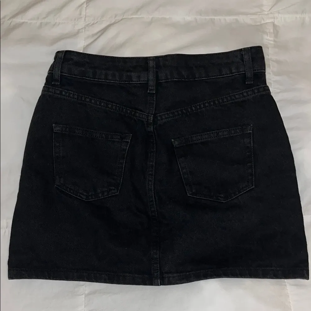 Topshop Black Sequin Mini Skirt - Image 2