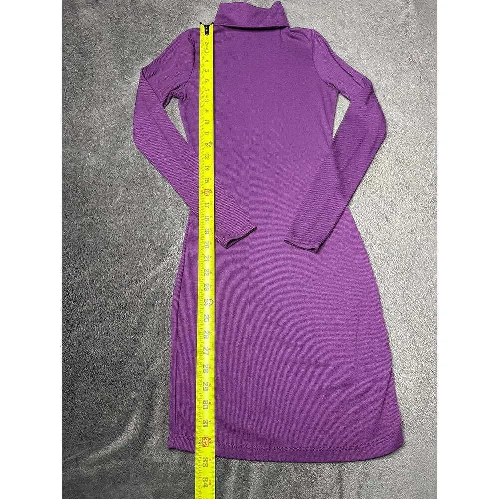 Lulus Plum Purple Turtleneck Sweater Dress – Women’s Size XS - Image 2