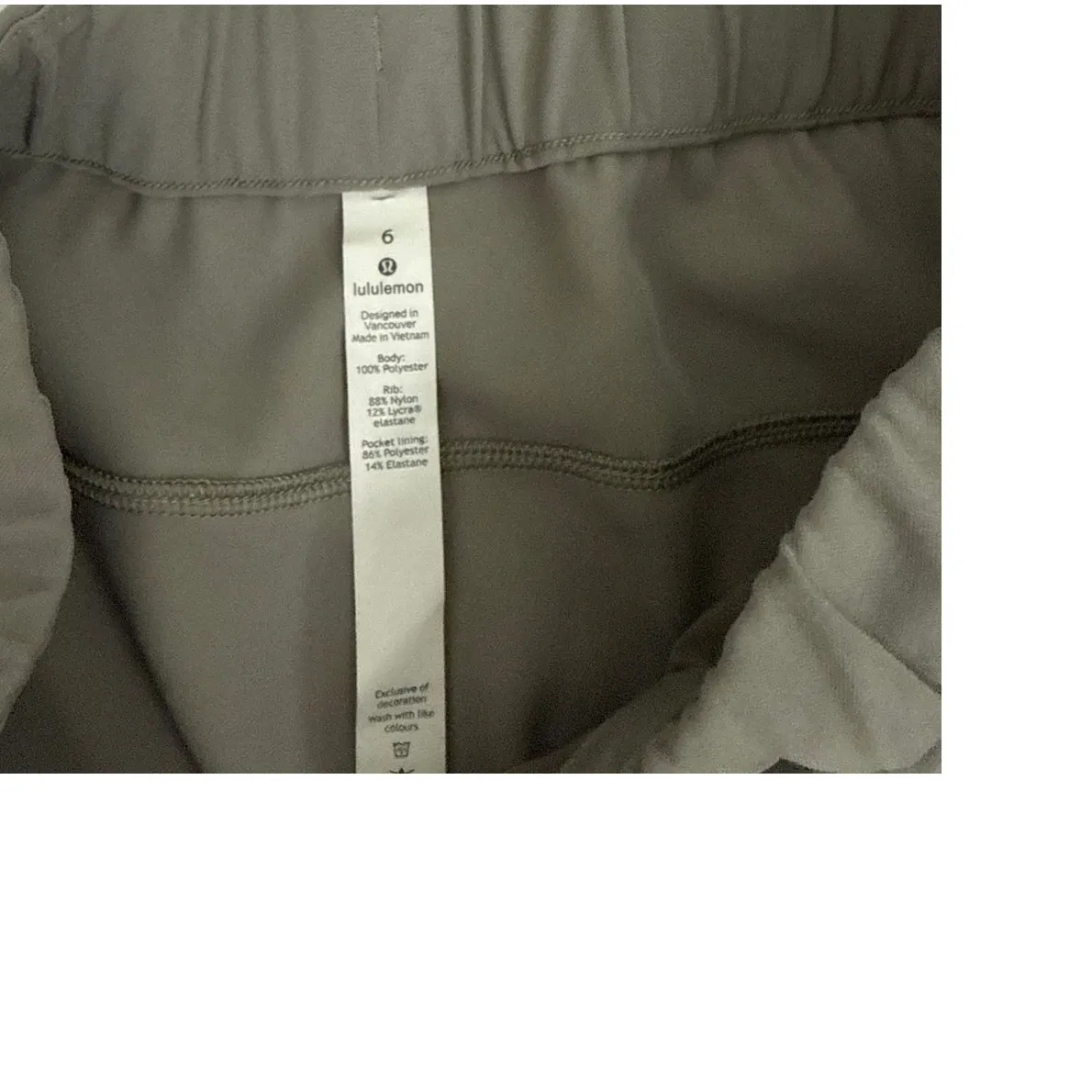 Lululemon On The Fly Joggers Khaki Drawstring Loose Fit Pants Size Women's 6 - Image 4