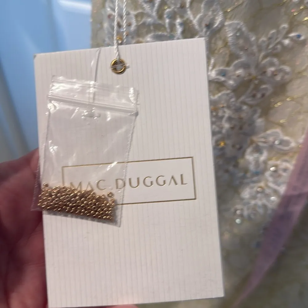 Mac Duggal 79341 Floral Appliqués Sleeveless Plunge Neck Trumpet Gown, Sz 14 NWT - Image 13