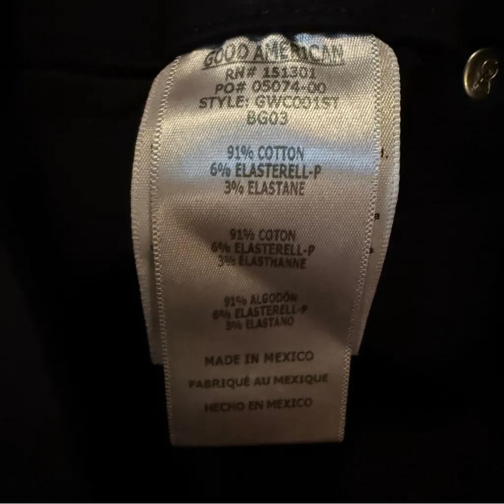 Good American NWT Good Waist Black Glitter‎ Crop Jeans Women’s Size 10/30 - Image 5