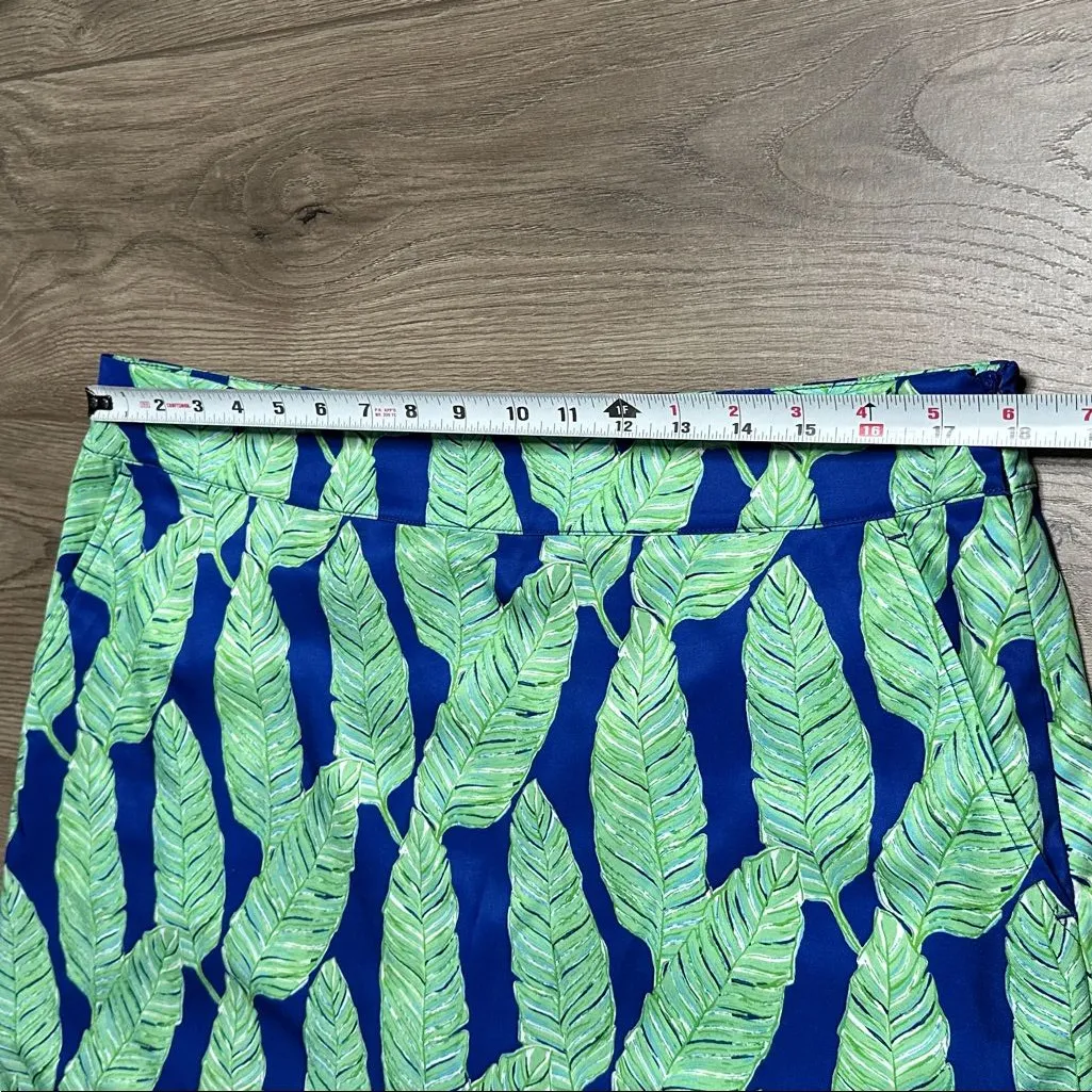 Vineyard Vines Golf Skort‎ Palm Leaf Royal Ocean Multicolor Skirt Blue Green 14 - Image 8