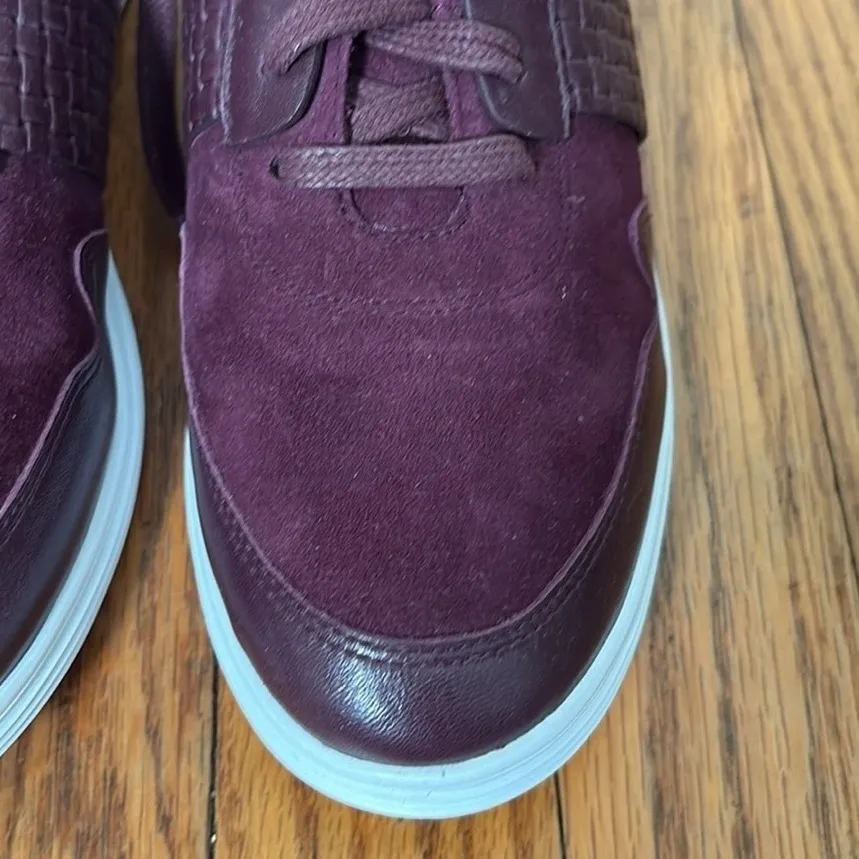 Cole Haan Grand OS Burgundy Suede Leather Lace Up Sneakers Women's 7.5 B NWOB - Image 8