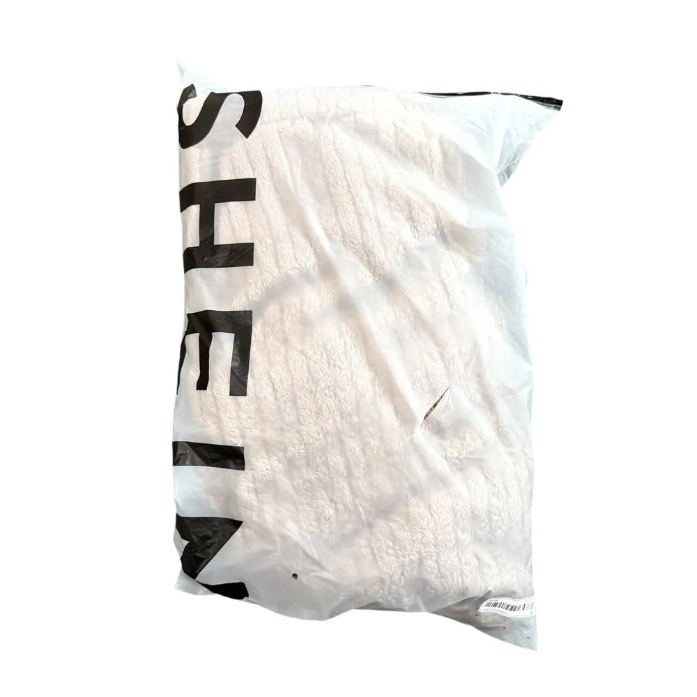 Women's Fuzzy Button Down Jacket in Brown, Size XL - Image 3